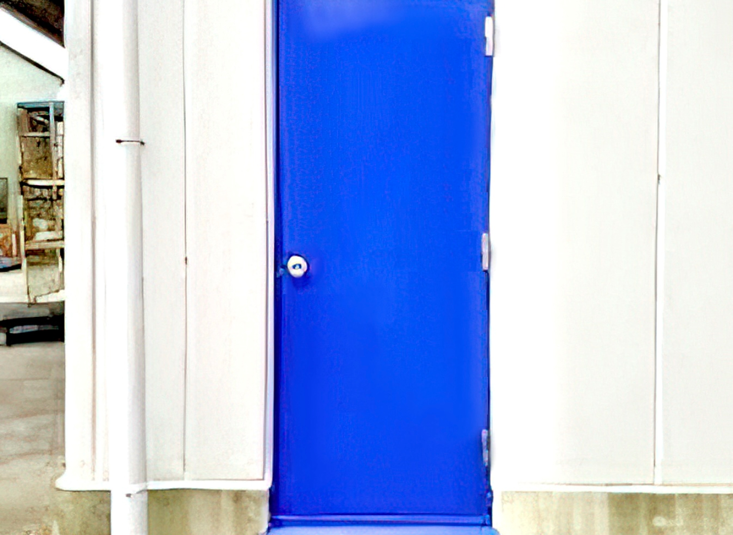 食品工場 スチール扉 塗装工事